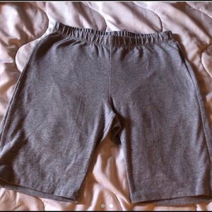 Grey biker shorts